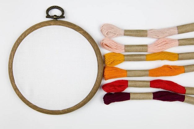 haftowane próbki na ramce